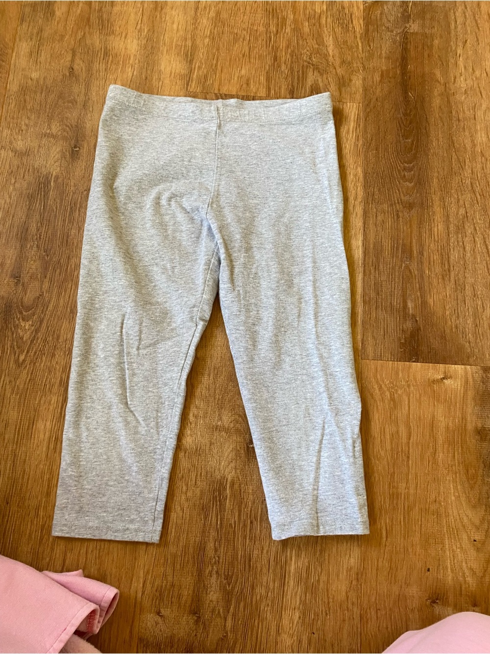 Girls' Grey Stretch Cotton Leggings - Comfortable Everyday Bottoms